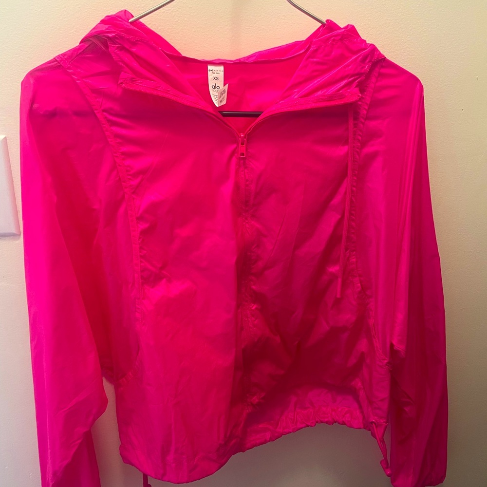 Alo hot pink windbreaker . Worn once.